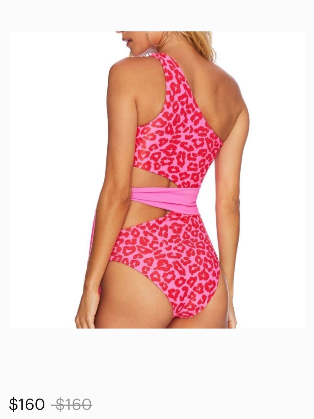 Barbiecore Beach Riot Leopard Rae One Peice Swim Suit from Revolve - Picture 2 of 5